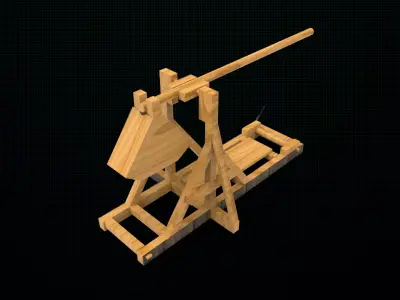 Trebuchet launcher 3D print model