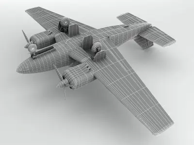 Beechcraft Baron 58 Aircraft 3D model