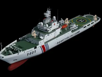 China Coast Guard Ship 1401 Maritime Law  3D model