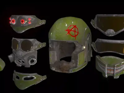 Mk V Legio Tactical Helmet Outlaw 3D model
