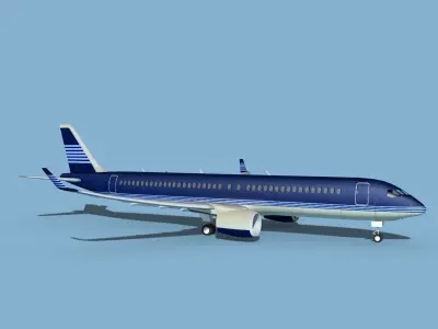 Airbus A220-300 Corporate 4 3D model