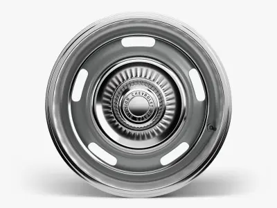 60s Rally Wheel with Trim 3D model