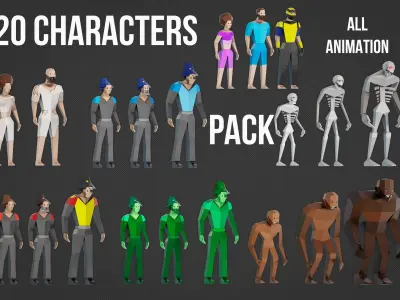 Pirat Pack Low-poly 3D model