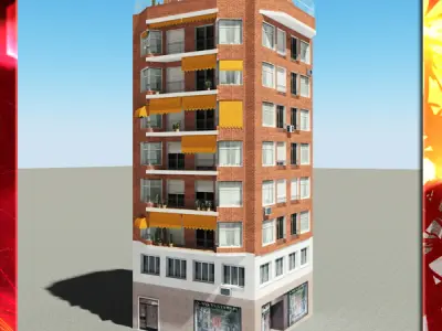 Building Collection 49-52 Low-poly 3D model