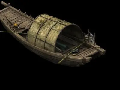 Chinese Boat 3D Print Model 3D model