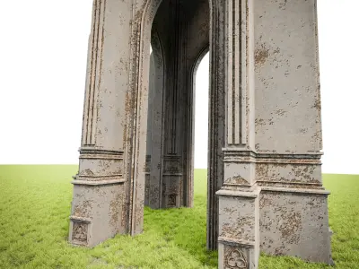 GOTHIC CASTLE BUILDING 18 Low-poly 3D model