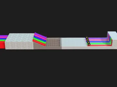 Sence for cartoon 3D model