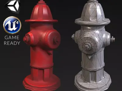 Hydrant - PBR Textures Low-poly 3D model