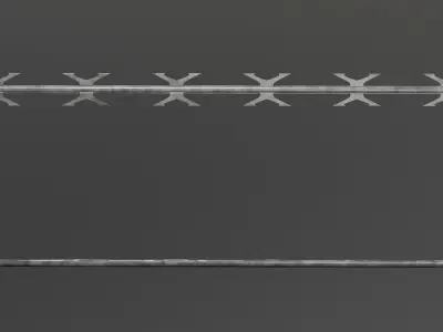 Barbed Wire Pack PBR Game Ready Low-poly 3D model