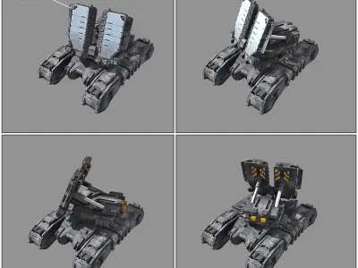SF Tank Radar MK8 Low-poly 3D model