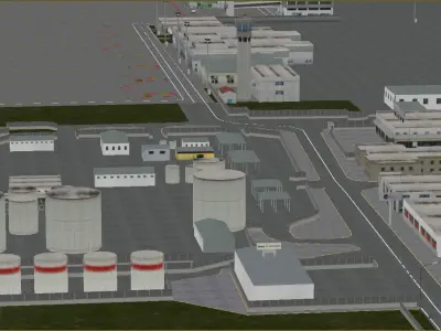 Lowpoly International Antalya Airport 3D Model Low-poly 3D model