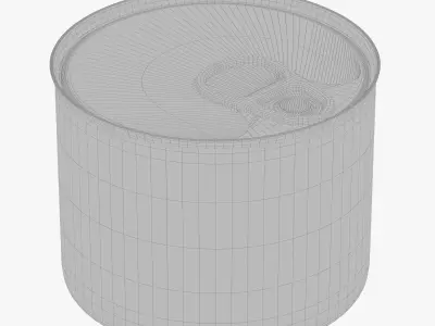 canned food round tin metal aluminium can 04 3D model