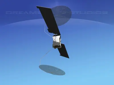 COMSAT MUOS Satellite 3D model