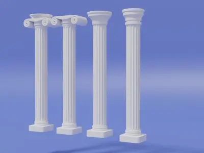 Greek and Roman Columns 3D model