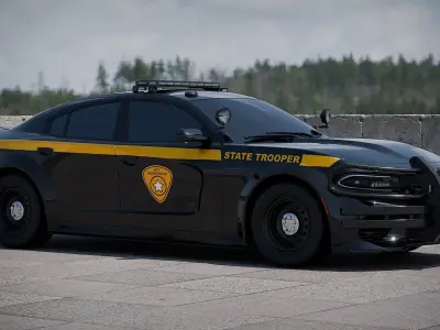 Dodge Charger Highway Patrol Car 3D model