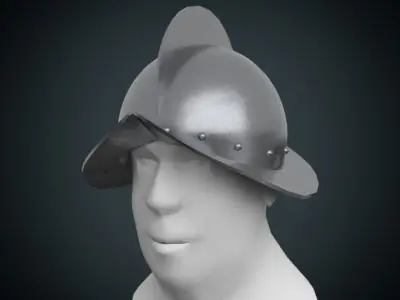 Morion shield Low-poly 3D model