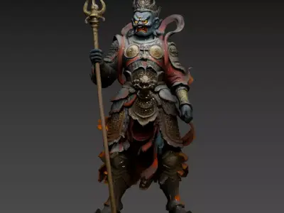 20- Chinese style - Night fork sea patrol 3D model