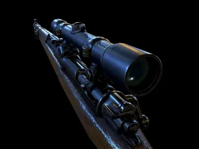 Mauser 98k WW2 german Rifle Kar98k PBR Low-poly 3D model