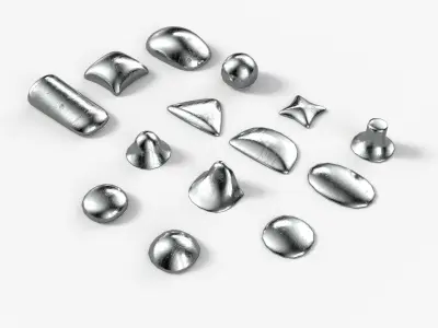 circuit Board Solder Blocks set with 4 different Texture sets 3D model