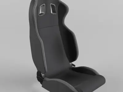 Racing Seat Sparco R100 Fabric Black-Grey 3D model