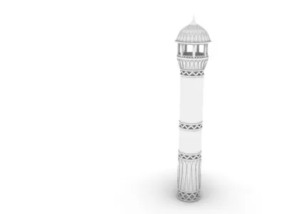 Minaret mosque 3D model