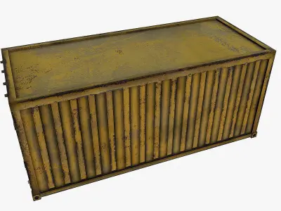 Container 3 shipping Low-poly 3D model