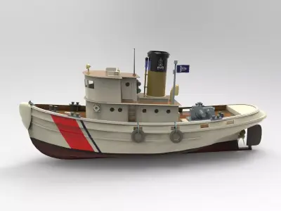 Tug boat 3D model