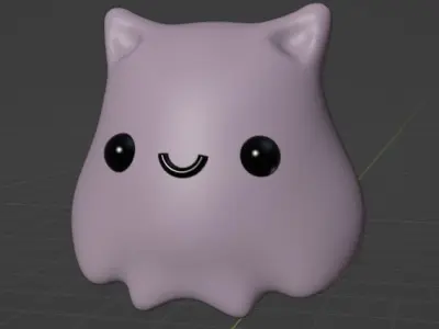 Kitten ghost Free 3D model