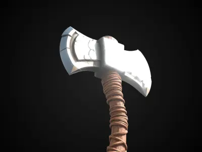 Stylized Dwarf Sword - Crackjaw - Game Ready 3D model