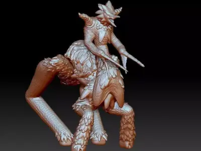 Rare Avian Centaur Jouster Free 3D model