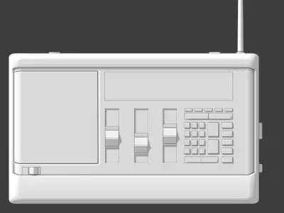 Modern Military Radio Low-poly 3D model