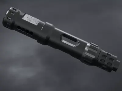 Muzzle brake long vt 3D model