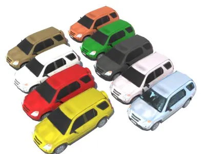 Honda SUV low poly Low-poly 3D model