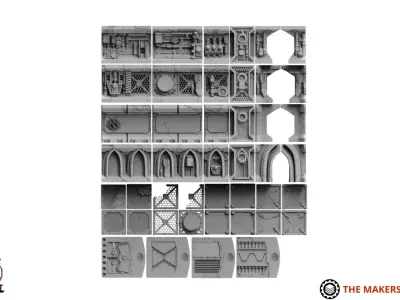 Derelict Station Terrain Set 3D print model