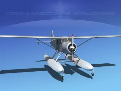 Dehavilland DHC-2 Bare Metal 3D model