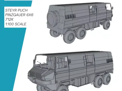 Steyr-Puch Pinzgauer 712K 3D print model