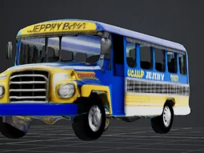 jeepney pinoy Low-poly 3D model