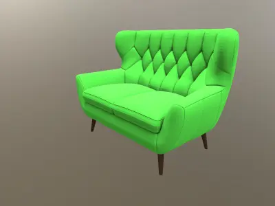 Two seater sofa Voss Free 3D model