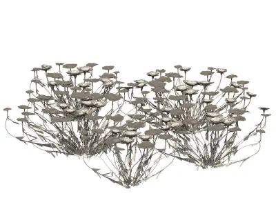 Water lily flower Low-poly 3D model