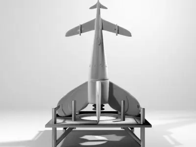 Rocket Missile - Q rocketship 3D model