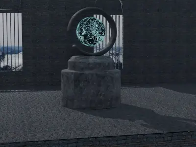 Post-Medieval glow-orb pillar Free 3D model
