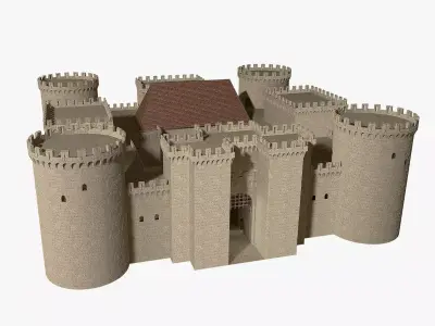 Medieval Castle Low-poly 3D model