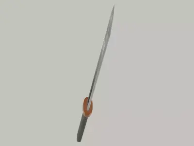 Tactical Katana Low-poly 3D model