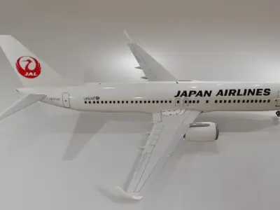 Japan Airlines Boeing 737 800 3D model Low-poly 3D model