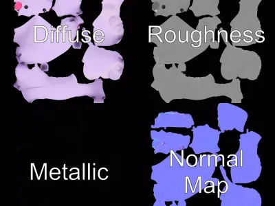 Lilac Dino Plush model pack Low-poly 3D model