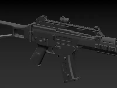 G36C high poly gun 3D model