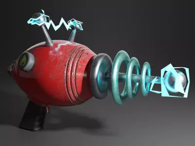 Realistic Alien Gun  3D model