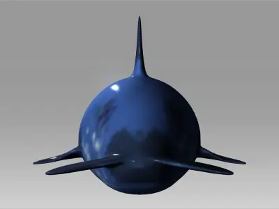 Cartoon Dolphin toy Low-poly 3D model