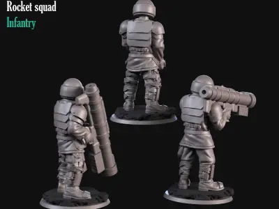 Rocket Laucnher Squad 3D print model