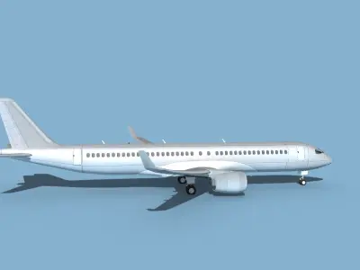 Airbus A220-300 Bare Metal 3D model